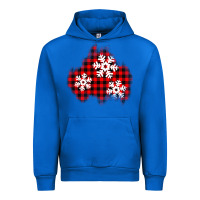 Cobalt Christmas snowflakes patch Urban Hoodie - AdoDesignShop