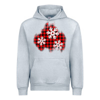 Heather Grey Christmas snowflakes patch Urban Hoodie - AdoDesignShop