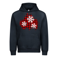 Navy Christmas snowflakes patch Urban Hoodie - AdoDesignShop