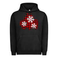 Pigment Black Christmas snowflakes patch Urban Hoodie - AdoDesignShop