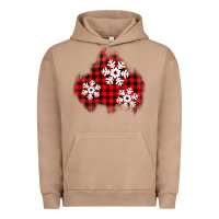 Pigment Burro Christmas snowflakes patch Urban Hoodie - AdoDesignShop