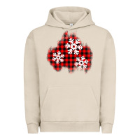 Pigment French Oak Christmas snowflakes patch Urban Hoodie - AdoDesignShop