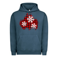 Pigment Midnight Navy Christmas snowflakes patch Urban Hoodie - AdoDesignShop