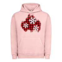 Pigment Salmon Christmas snowflakes patch Urban Hoodie - AdoDesignShop