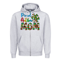 Heather Grey proud autism mom Zipper Hoodie - Artiststas