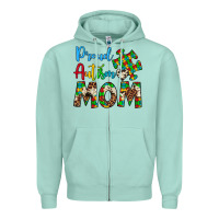 Seafoam proud autism mom Zipper Hoodie - Artiststas