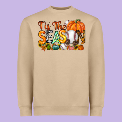Tis The Season Baseball Heavyweight Sweatshirt Designed By Racoondesign