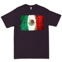 Plum Mexican Flag Premium Tee - texasbilliewilder