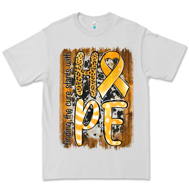 Finding The Cure Starts With Hope Childhood Cancer Awareness  With Bac Premium Tee by Jasminsmagicworld | Teevron