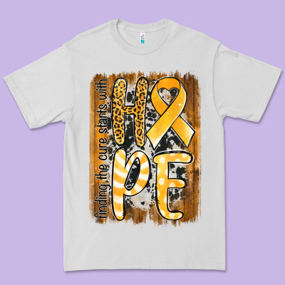 Finding The Cure Starts With Hope Childhood Cancer Awareness  With Bac Premium Tee Designed By Jasminsmagicworld