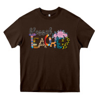 Chocolate Brown Blessed Teacher Heavy Core Tee - Bettercallsaul