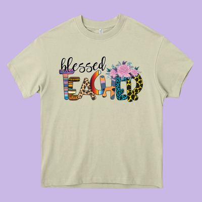 Blessed Teacher Heavy Core Tee Designed By Bettercallsaul