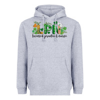 Heather Grey st. patricks day registered nurse lpn heart Heavyweight Hoodie - BarkalooDesign