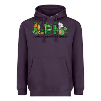 Plum st. patricks day registered nurse lpn heart Heavyweight Hoodie - BarkalooDesign