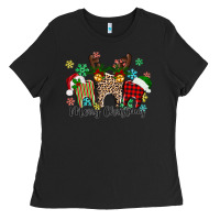 Black Merry Christmas tooth Ladies Tee - texasbilliewilder