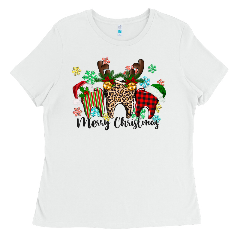 Merry Christmas Tooth Ladies Tee by texasbilliewilder | Teevron