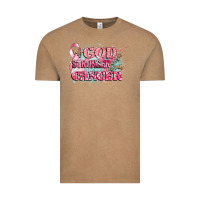 Vintage Coffee my god is stronger than cancer Vintage Tee - CowGirlArtShop