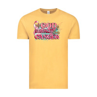 Vintage Mustard my god is stronger than cancer Vintage Tee - CowGirlArtShop