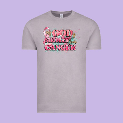 My God Is Stronger Than Cancer Vintage Tee Designed By Cowgirlartshop