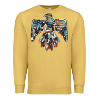 Antique Gold American flag thunderbird Premium Sweatshirt - BarkalooDesign