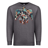 Charcoal Heather American flag thunderbird Premium Sweatshirt - BarkalooDesign
