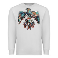 Dove Grey American flag thunderbird Premium Sweatshirt - BarkalooDesign