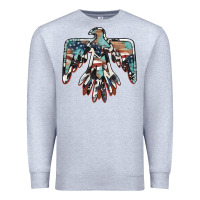Heather Grey American flag thunderbird Premium Sweatshirt - BarkalooDesign