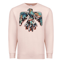 Pale Pink American flag thunderbird Premium Sweatshirt - BarkalooDesign