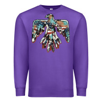Purple American flag thunderbird Premium Sweatshirt - BarkalooDesign