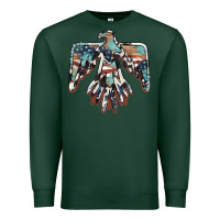 Sports Green American flag thunderbird Premium Sweatshirt - BarkalooDesign