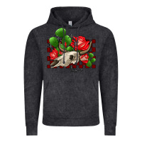Vintage Black bullskull rose and cactus olivia Vintage Hoodie - OliviaCreatesArt