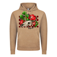 Vintage Coffee bullskull rose and cactus olivia Vintage Hoodie - OliviaCreatesArt