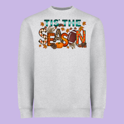 Tis The Season Football Heavyweight Sweatshirt Designed By Racoondesign