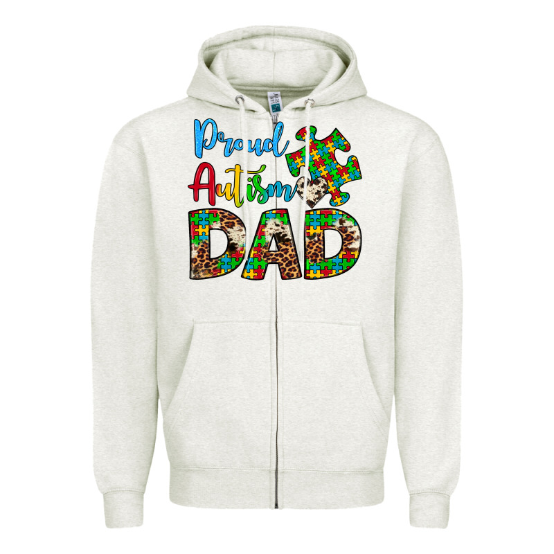 Proud Autism Dad Zipper Hoodie by Artiststas | Teevron
