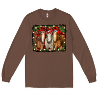 Chestnut Christmas horses Long Sleeve Tee - RanaPortraitStore