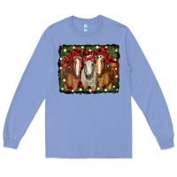Colony Blue Christmas horses Long Sleeve Tee - RanaPortraitStore