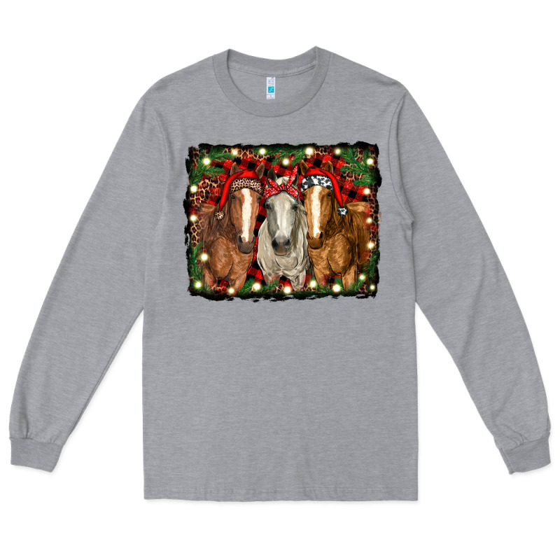 Christmas Horses Long Sleeve Tee by RanaPortraitStore | Teevron