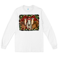 White Christmas horses Long Sleeve Tee - RanaPortraitStore