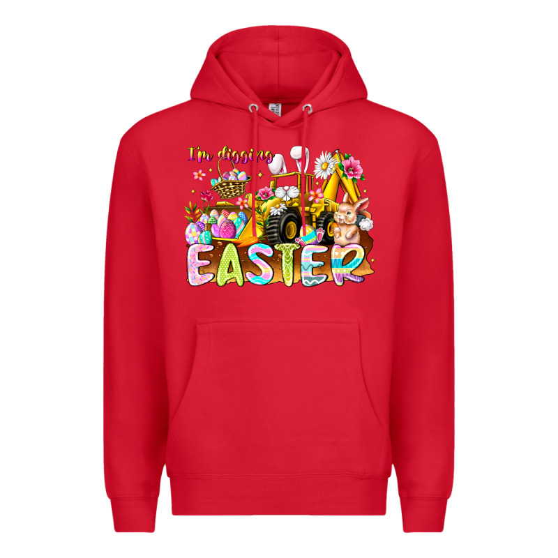 Im Digging Easter Premium Hoodie by CowhideDigitalArt | Teevron