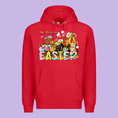 Im Digging Easter Premium Hoodie Designed By Cowhidedigitalart