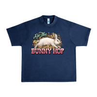 Navy Do the Bunny hop Easter Day Urban Heavy Tee - HowdyJamesFarm