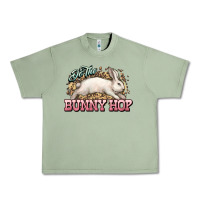 Oil Green Do the Bunny hop Easter Day Urban Heavy Tee - HowdyJamesFarm