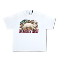 White Do the Bunny hop Easter Day Urban Heavy Tee - HowdyJamesFarm