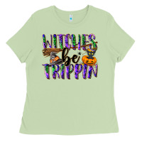 Matcha Witches be trippin Ladies Tee - NancyCooperArtShop
