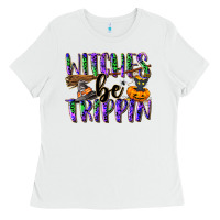 White Witches be trippin Ladies Tee - NancyCooperArtShop