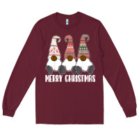 Burgundy african american gnome halloween thanksgiving christmas Long Sleeve Tee - longCreatives