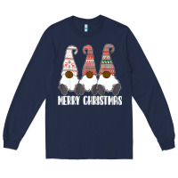 Navy african american gnome halloween thanksgiving christmas Long Sleeve Tee - longCreatives