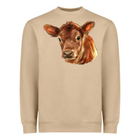 Mushroom red angus calf face Heavyweight Sweatshirt - LillyAllenDesigns