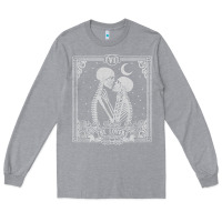 Heather Grey The Lovers Tarot Card Skeleton Valentines Halloween Occult Long Sleeve Tee - longCreatives