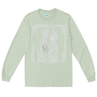 Matcha The Lovers Tarot Card Skeleton Valentines Halloween Occult Long Sleeve Tee - longCreatives